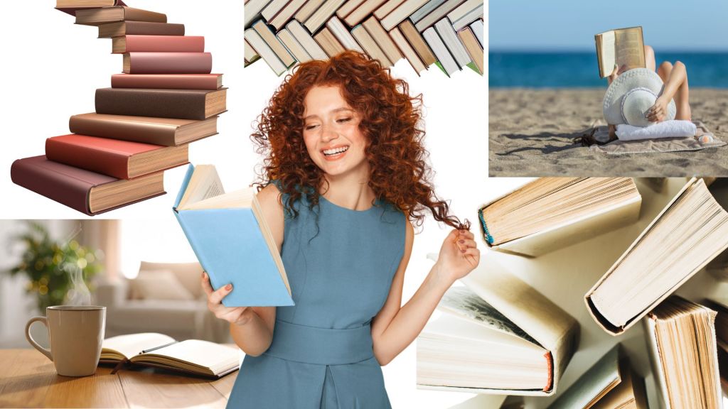 Collection of photos of books